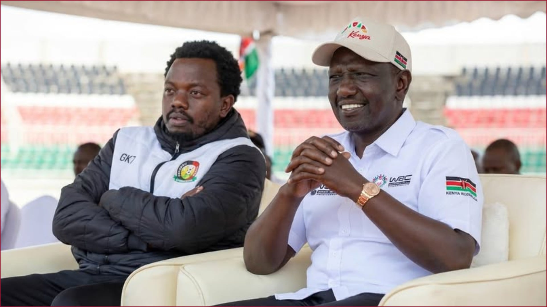 George Ruto (l) with his father, President William Ruto.